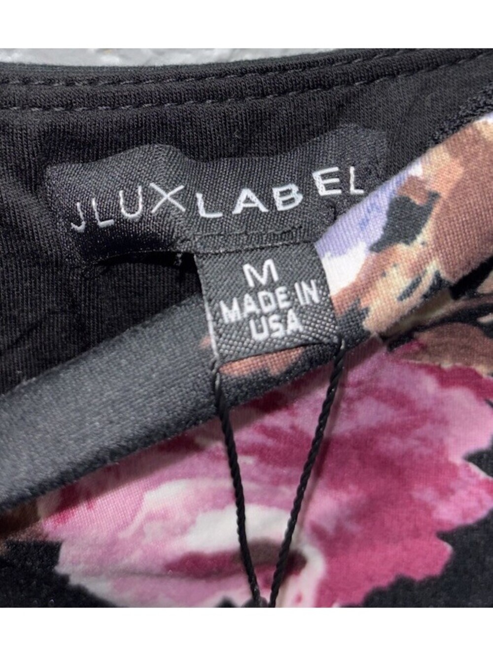 JLUXLABEL Black Floral Midi Slip Dress Size Medium New - Picture 4 of 7